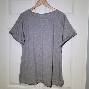 Women's Gray Short Sleeve Tank Top
